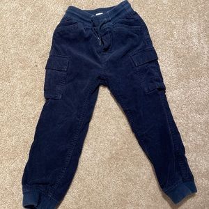 Gap kids navy blue corduroy cargo pants size small